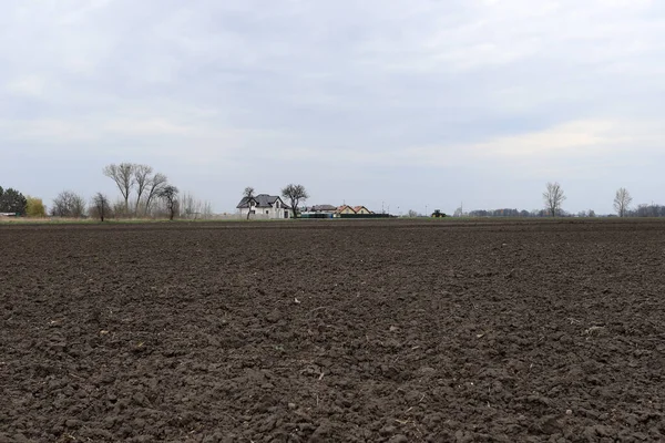 Tarlayı ekime hazırlıyorum. Bahar zamanı sürülmüş toprak.