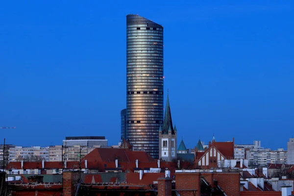 Wroclaw Polonia Abril 2021 Sky Tower Edificio Residencial Más Alto — Foto de Stock