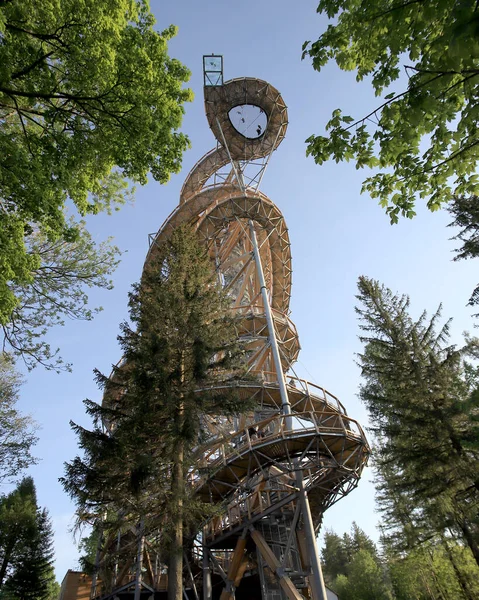 Swieradow Zdroj Polska Czerwca 2021 Sky Walk Świeradowie Zdroju Najwyższej — Zdjęcie stockowe