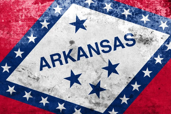 Arkansas-vlag met een vintage en oude kijken — Stockfoto