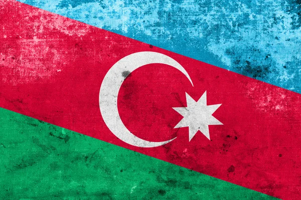 Flaga Azerbejdżanu z vintage i stary wygląd — Zdjęcie stockowe
