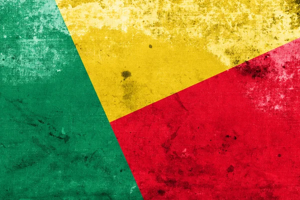 Bandiera del Benin con un vintage e vecchio look — Zdjęcie stockowe