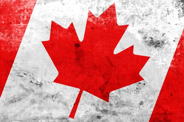 加拿大国旗与葡萄酒和老看 — 图库照片