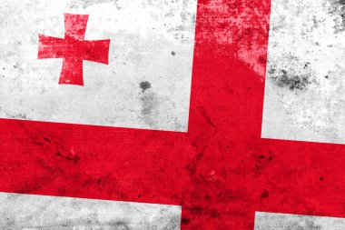 vintage ve eski bir görünüm ile Gürcistan bayrağı