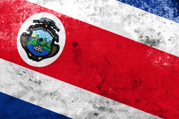 Bandeira da Costa Rica com um visual vintage e antigo — Fotografia de Stock