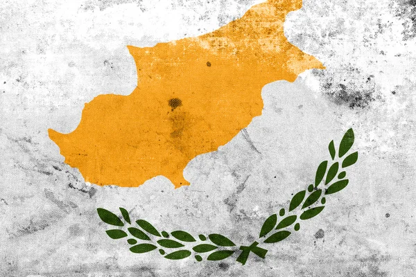 Kyperská vlajka s vintage a starý vzhled — Stock fotografie