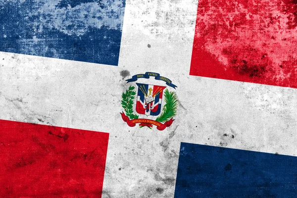 Dominican Republic Flag with a vintage and old look — Stock Photo, Image