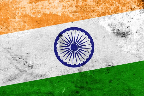 Bandera de la India con un aspecto vintage y antiguo —  Fotos de Stock