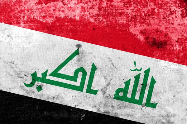 Irakische Flagge im Vintage-Look — Stockfoto