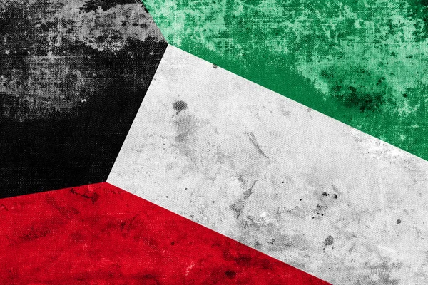 빈티지와 늙 쿠웨이트 국기 — 스톡 사진
