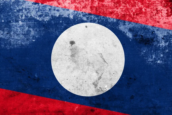 Bandera Laos con un aspecto vintage y antiguo — Foto de Stock