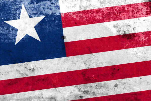 Bandiera Liberia dal look vintage e antico — Foto Stock
