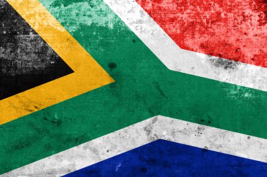 vintage ve eski bir görünüm ile Güney Afrika bayrağı