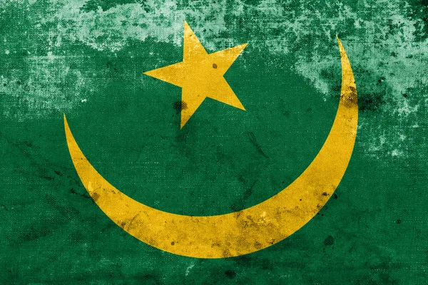 Mauretanien-Flagge im Vintage-Look — Stockfoto