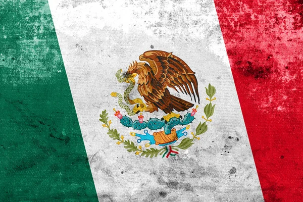 Bandeira do México com um visual antigo e vintage — Fotografia de Stock