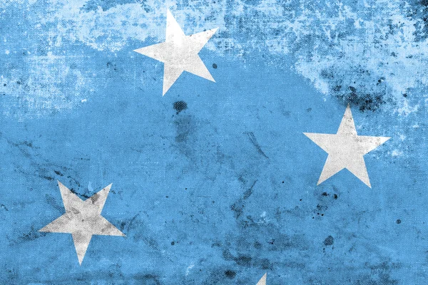 Bandera de Micronesia con un look vintage y antiguo —  Fotos de Stock