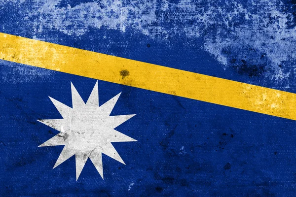 Nauru Flag with a vintage and old look — Stock Photo, Image