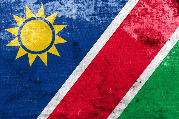 Namibia-Flagge im Vintage-Look — Stockfoto