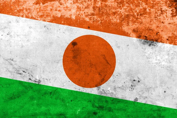 Niger vlag met een vintage en de oude look — Stockfoto