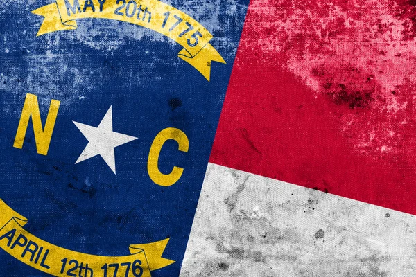 Vlag van North carolina met een vintage en oude kijken — Stockfoto