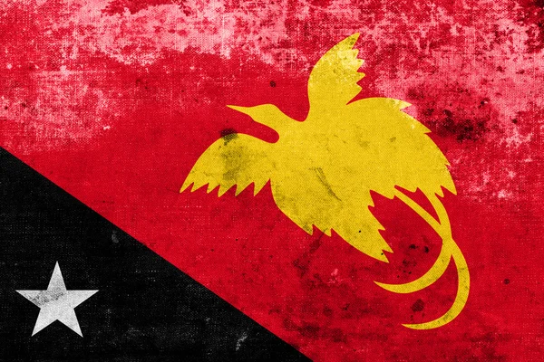 Papua New Guinea Flag with a vintage and old look — Stock Photo, Image