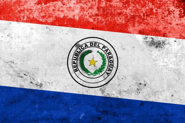 ヴィンテージと古い外観とパラグアイの旗 — ストック写真