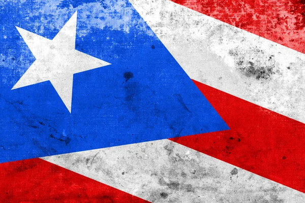 Flaga Portoryko z rocznika i stary wygląd — Zdjęcie stockowe
