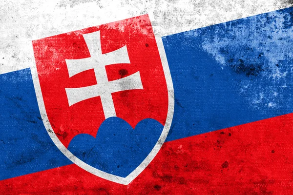 Slovakien flagga med en vintage och gamla utseende — Stockfoto