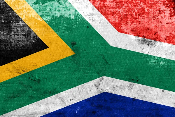 Südafrikanische Flagge im Vintage-Look — Stockfoto