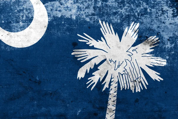 South Carolina State Flag with a vintage and old look — Stock Photo, Image