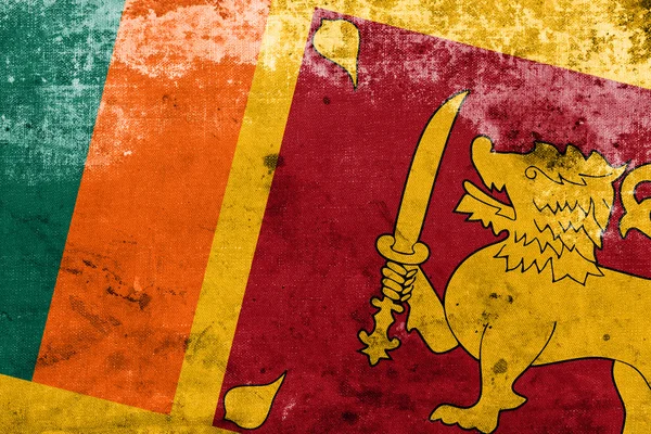 Vintage ve eski bir görünüm ile Sri lanka bayrağı — Stok fotoğraf