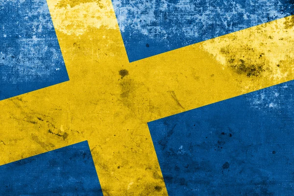 Sweden Flag with a vintage and old look — Stock Photo, Image