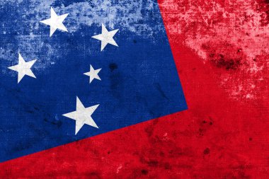 Samoa bayrak bir vintage ve eski bir görünüm