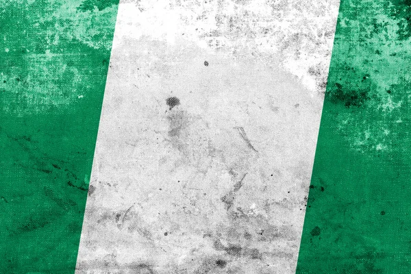 Nigeria Flag with a vintage and old look — Stock Photo, Image