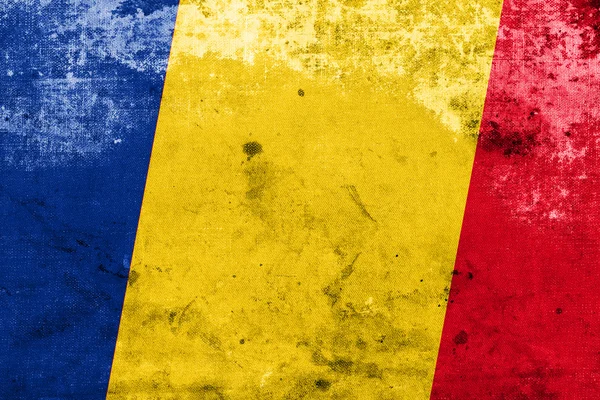 Romania Flag with a vintage and old look — Stock Photo, Image