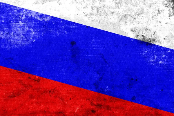 Vintage ve eski bir görünüm ile Rusya bayrağı — Stok fotoğraf