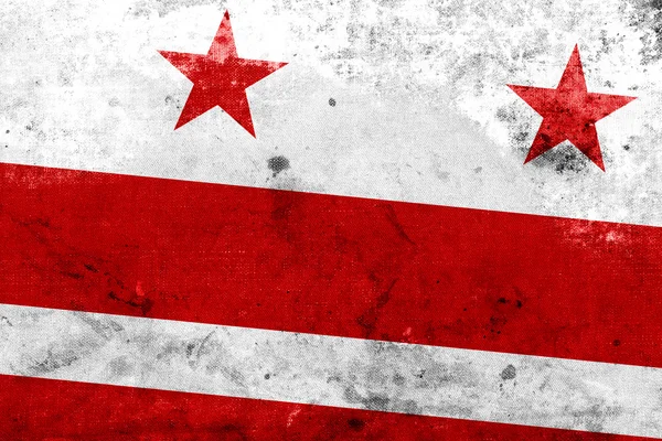 Washington DC Flag with a vintage and old look — Stock Photo, Image