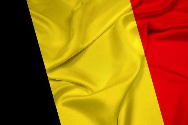 Belçika bayrağı sallayarak — 스톡 사진