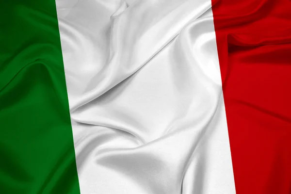 Macha flagą Włochy — Zdjęcie stockowe