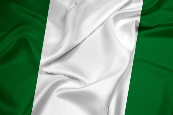 Ondeando bandera de Nigeria —  Fotos de Stock