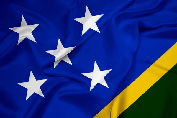 Waving Solomon Islands Flag — Stock Photo, Image