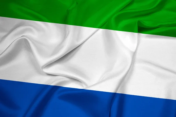 Ondeando la bandera de Sierra Leona —  Fotos de Stock