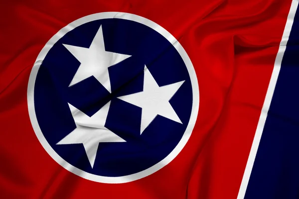 Agitant le drapeau de l'État du Tennessee — Photo