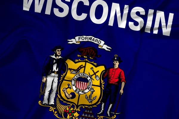 Bandiera dello Stato del Wisconsin — Foto Stock