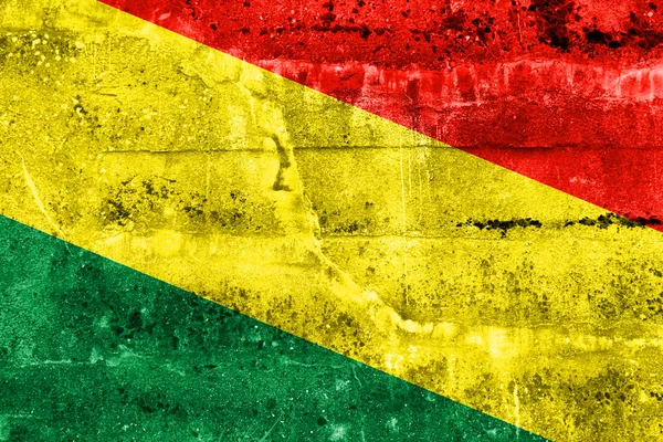 Bandeira da Bolívia pintada na parede grunge — Fotografia de Stock