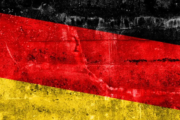 Bandera de Alemania pintada en la pared grunge — Foto de Stock