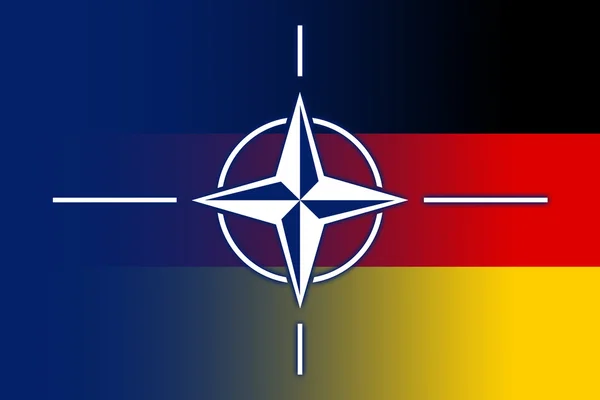 Nato とドイツの旗 — ストック写真