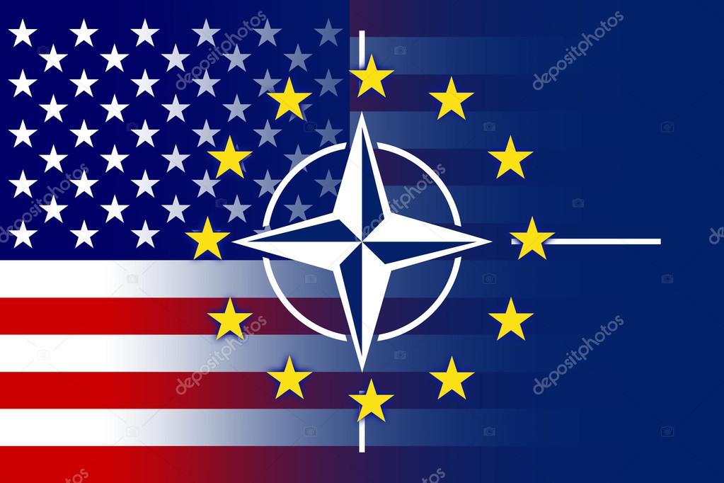 Nato, eu und usa Flagge - Stockfotografie: lizenzfreie ...