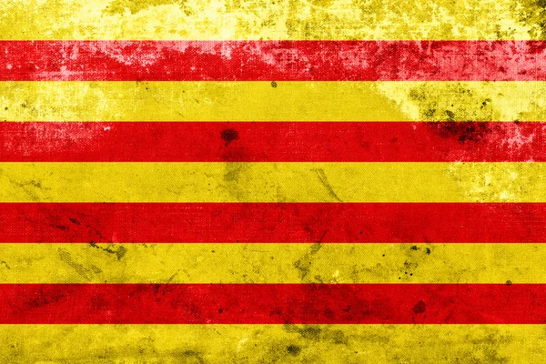 Grunge Bandeira da Catalunha — Fotografia de Stock