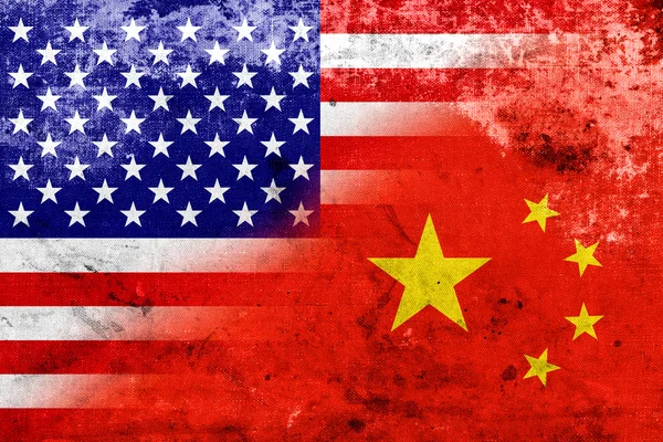 Грабли Китай и США — стоковое фото